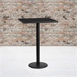 Flash Furniture 24Sq Laminate Table-Rd Base In Black