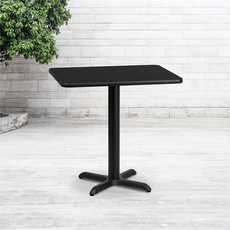 Flash Furniture 24X30 Laminate Table-X-Base In Black