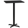 Flash Furniture 24X30 Laminate Table-X-Base In Black