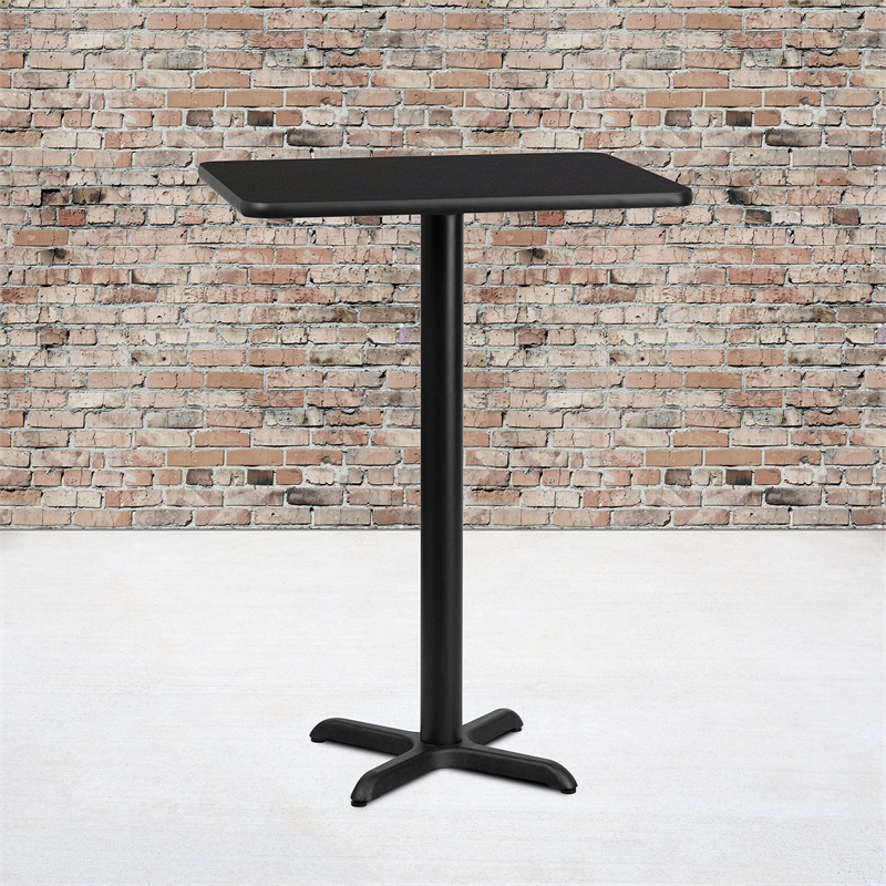 Flash Furniture 24X30 Laminate Table-X-Base In Black
