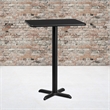 Flash Furniture 24X30 Laminate Table-X-Base In Black