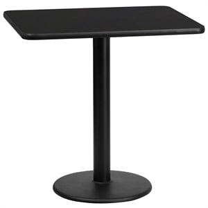 Flash Furniture 24X30 Laminate Table-Rd Base In Black