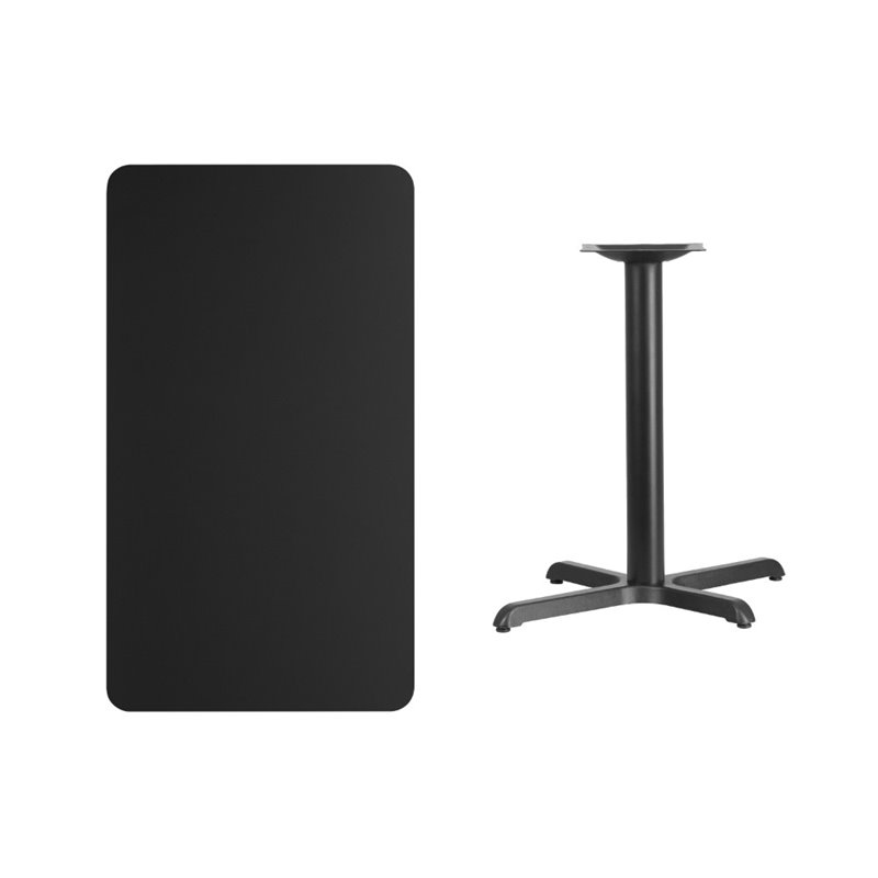 Flash Furniture 24X42 Laminate Table-X-Base In Black