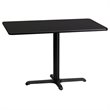 Flash Furniture 24X42 Laminate Table-X-Base In Black