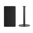 Flash Furniture 24X42 Laminate Table-Rd Base In Black