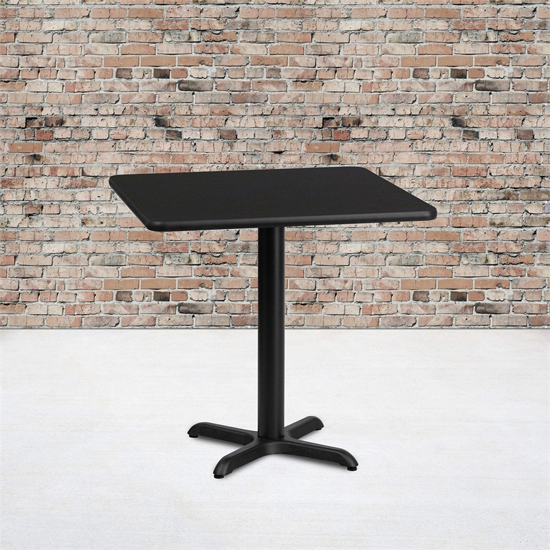 Flash Furniture 30Sq Laminate Table-X-Base In Black
