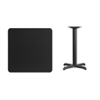 Flash Furniture 30Sq Laminate Table-X-Base In Black