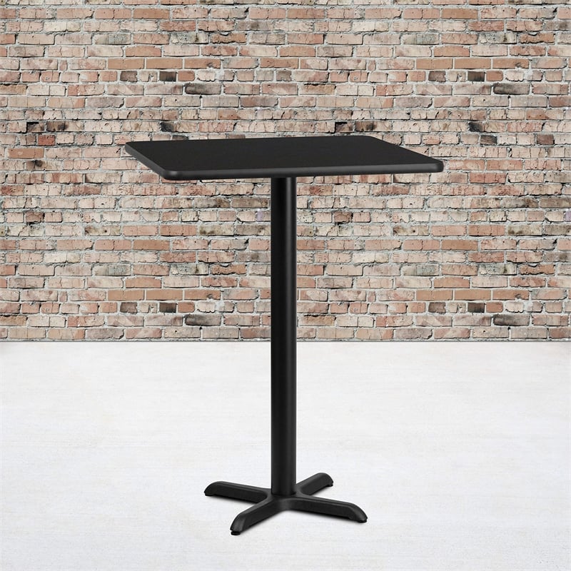 Flash Furniture 30Sq Laminate Table-X-Base In Black