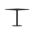 Flash Furniture 30Sq Laminate Table-Rd Base In Black