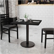 Flash Furniture 30Sq Laminate Table-Rd Base In Black
