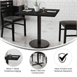 Flash Furniture 30Sq Laminate Table-Rd Base In Black