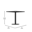 Flash Furniture 30Sq Laminate Table-Rd Base In Black