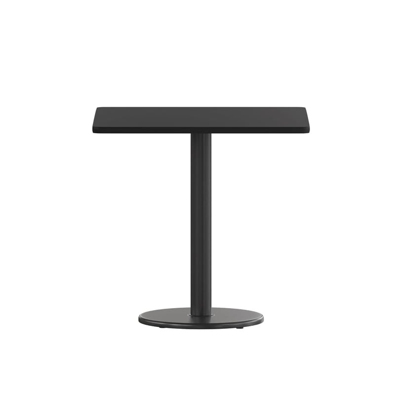 Flash Furniture 30Sq Laminate Table-Rd Base In Black