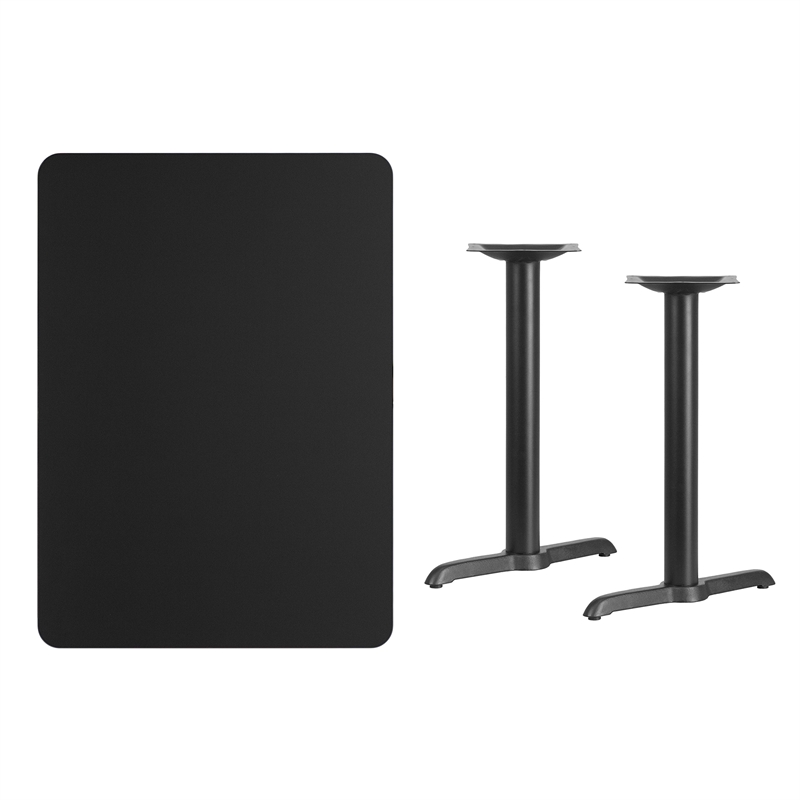 Flash Furniture 30X42 Laminate Table-T-Base In Black