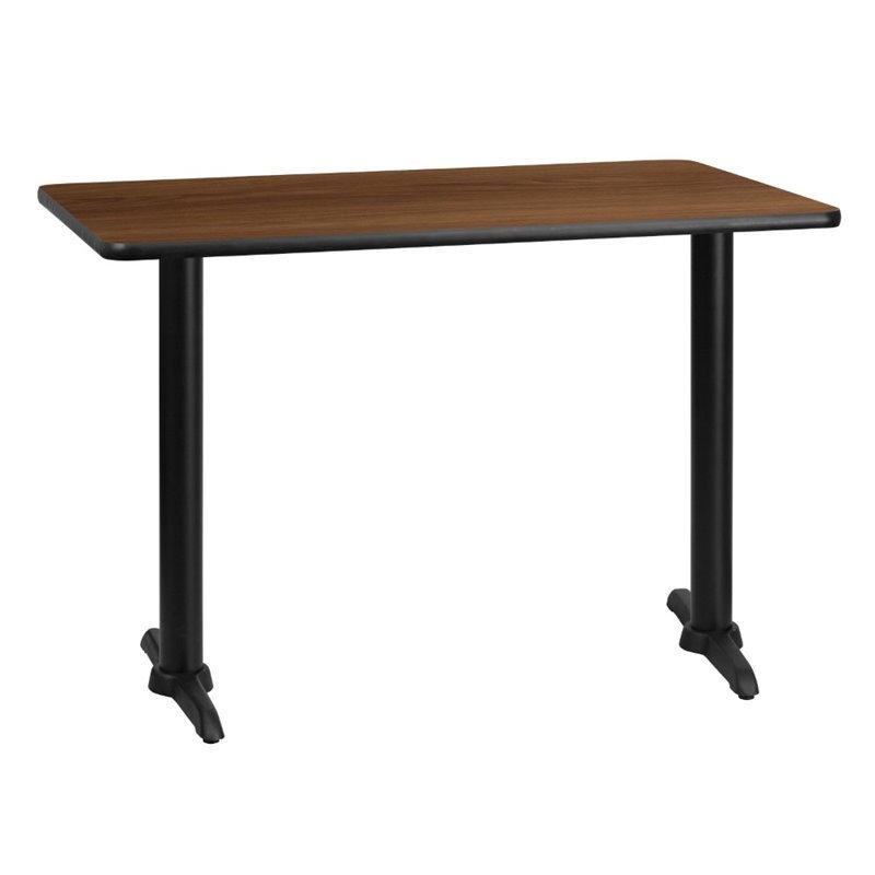 Flash Furniture 30 X 42 Restaurant Dining Table In Black And Walnut Xu Waltb 3042 T0522 Gg