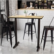Flash Furniture 30X42 Laminate Table-T-Base In Black
