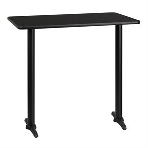 Flash Furniture 30X42 Laminate Table-T-Base In Black