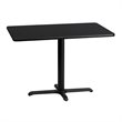Flash Furniture 30X42 Laminate Table-X-Base In Black