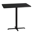 Flash Furniture 30X42 Laminate Table-X-Base In Black