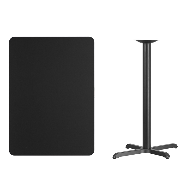 Flash Furniture 30X42 Laminate Table-X-Base In Black
