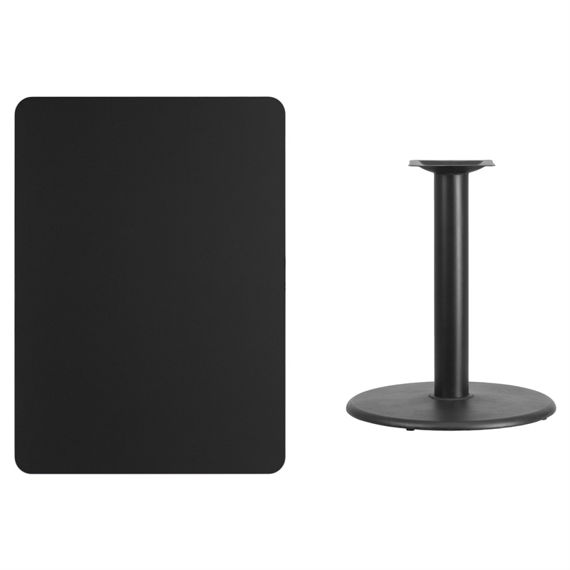 Flash Furniture 30X42 Laminate Table-Rd Base In Black