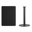 Flash Furniture 30X42 Laminate Table-Rd Base In Black