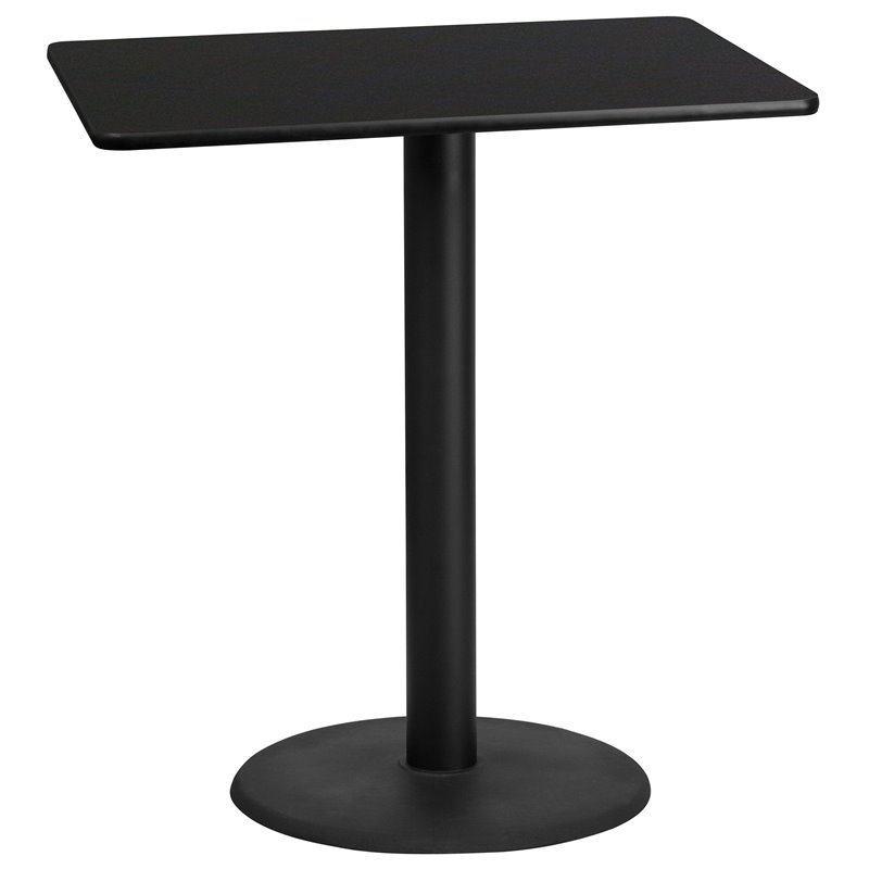 Flash Furniture 30X42 Laminate Table-Rd Base In Black