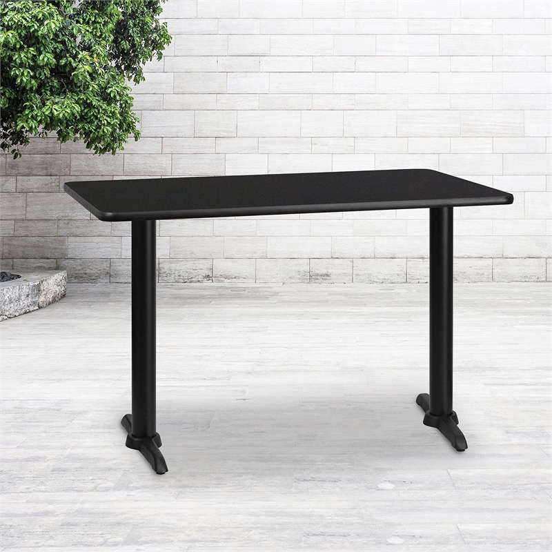 Flash Furniture 30X48 Laminate Table-T-Base In Black