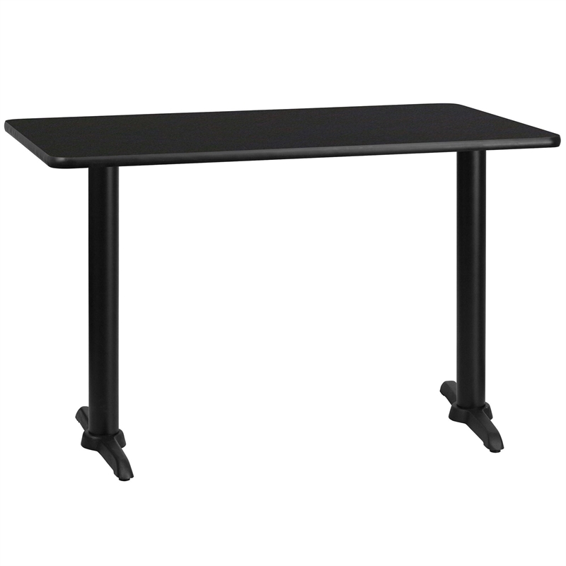 Flash Furniture 30X48 Laminate Table-T-Base In Black