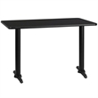 Flash Furniture 30X48 Laminate Table-T-Base In Black