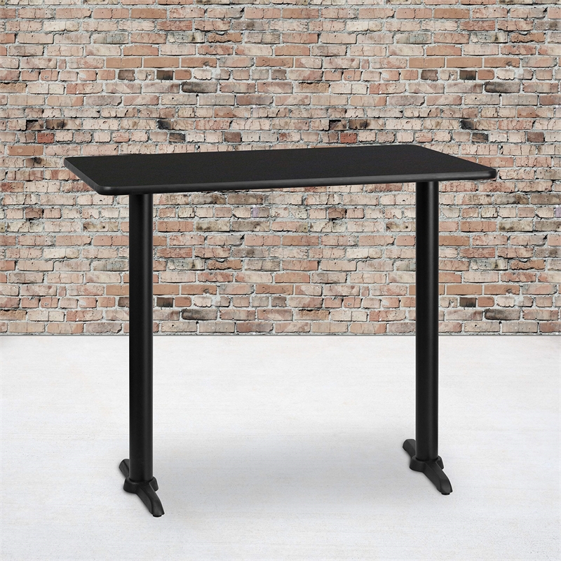 Flash Furniture 30X48 Laminate Table-T-Base In Black