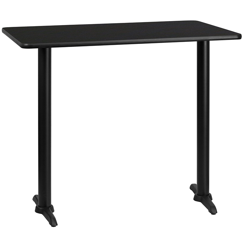 Flash Furniture 30X48 Laminate Table-T-Base In Black