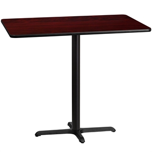 Flash Furniture 30&quot x 48&quot Restarant Bar Table in Black and Mahogany