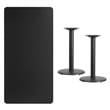 Flash Furniture 30X60 Laminate Table-Rd Base In Black