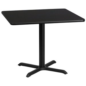 Flash Furniture 36Sq Laminate Table-X-Base In Black