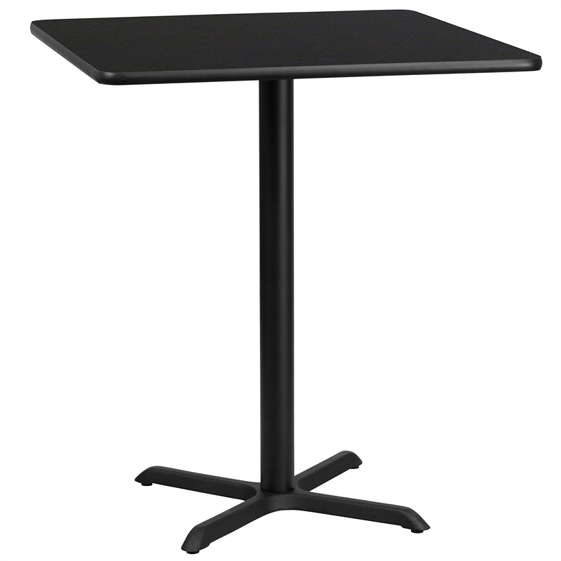 Flash Furniture 36Sq Laminate Table-X-Base In Black