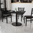 Flash Furniture 36Sq Laminate Table-Rd Base In Black