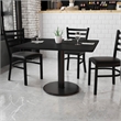 Flash Furniture 42Sq Laminate Table-Rd Base In Black