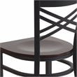 Flash Furniture Restaurant Dining Chair in Black and Walnut