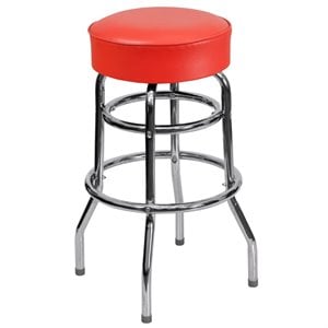 Flash Furniture 30.25&quot Metal Restaurant Bar Stool in Red