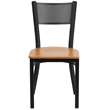 Flash Furniture Restaurant Chair in Black and Natural