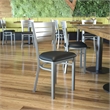 Flash Furniture Restaurant Dining Chair in Black and Silver