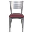 Flash Furniture Restaurant Dining Chair in Black and Silver