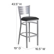 Flash Furniture Bar Stool in Black and Silver