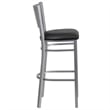 Flash Furniture Bar Stool in Black and Silver