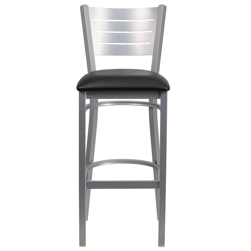 Flash Furniture Bar Stool in Black and Silver