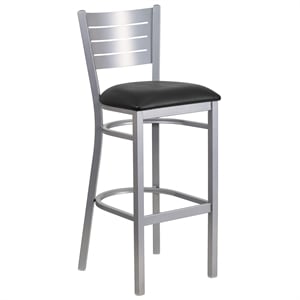 Flash Furniture Bar Stool in Black and Silver