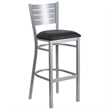 Flash Furniture Bar Stool in Black and Silver