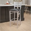 Flash Furniture Bar Stool in Black and Silver