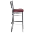 Flash Furniture Bar Stool in Burgundy and Silver